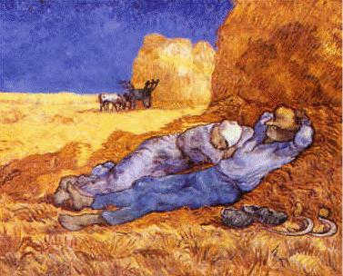 Vincent Van Gogh Noon : Rest from Work oil painting image